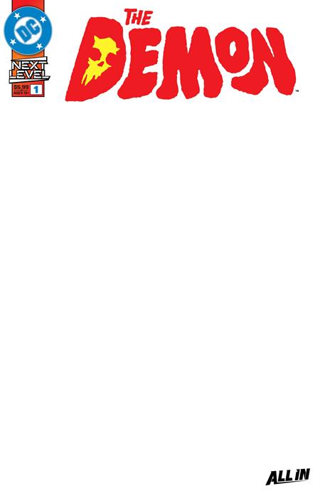Demon #1 - F Blank Card Stock Var