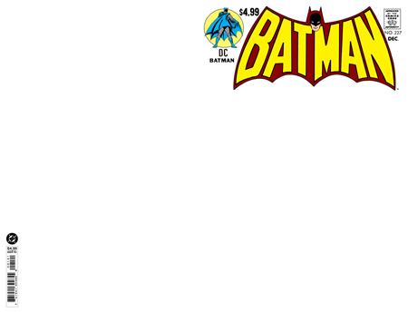 Batman #227 Facsimile #1 - B Blank Card Stock Var
