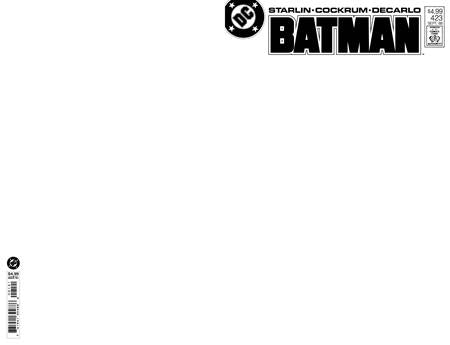 Batman #423 Facsimile Edition #1 - B Blank Card Stock Var