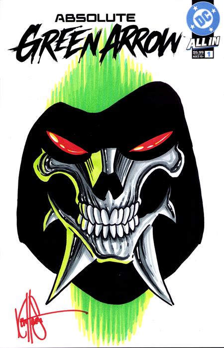 DF Absolute Green Arrow #1 Blank Variant Signed And Remarked By Ken Haeser
