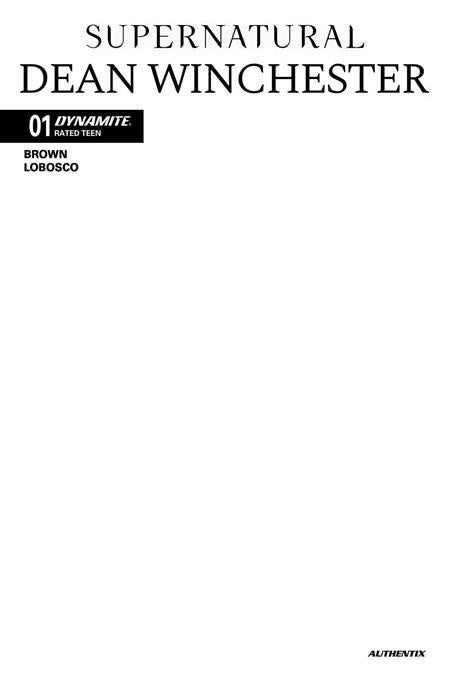 Supernatural: Dean Winchester #1 - F Blank Authentix Var