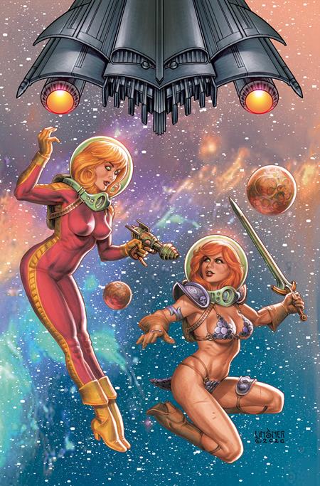 Red Sonja / Barbarella #1 - G Joseph Michael Linsner Foil Virgin