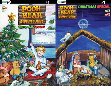 Pooh Bear Adventures Christmas Special #1 (One Shot) - D Tessa Rose Holofoil Flip