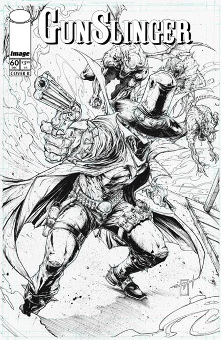 Gunslinger Spawn #60 - B Jonathan Uribe B&W Var