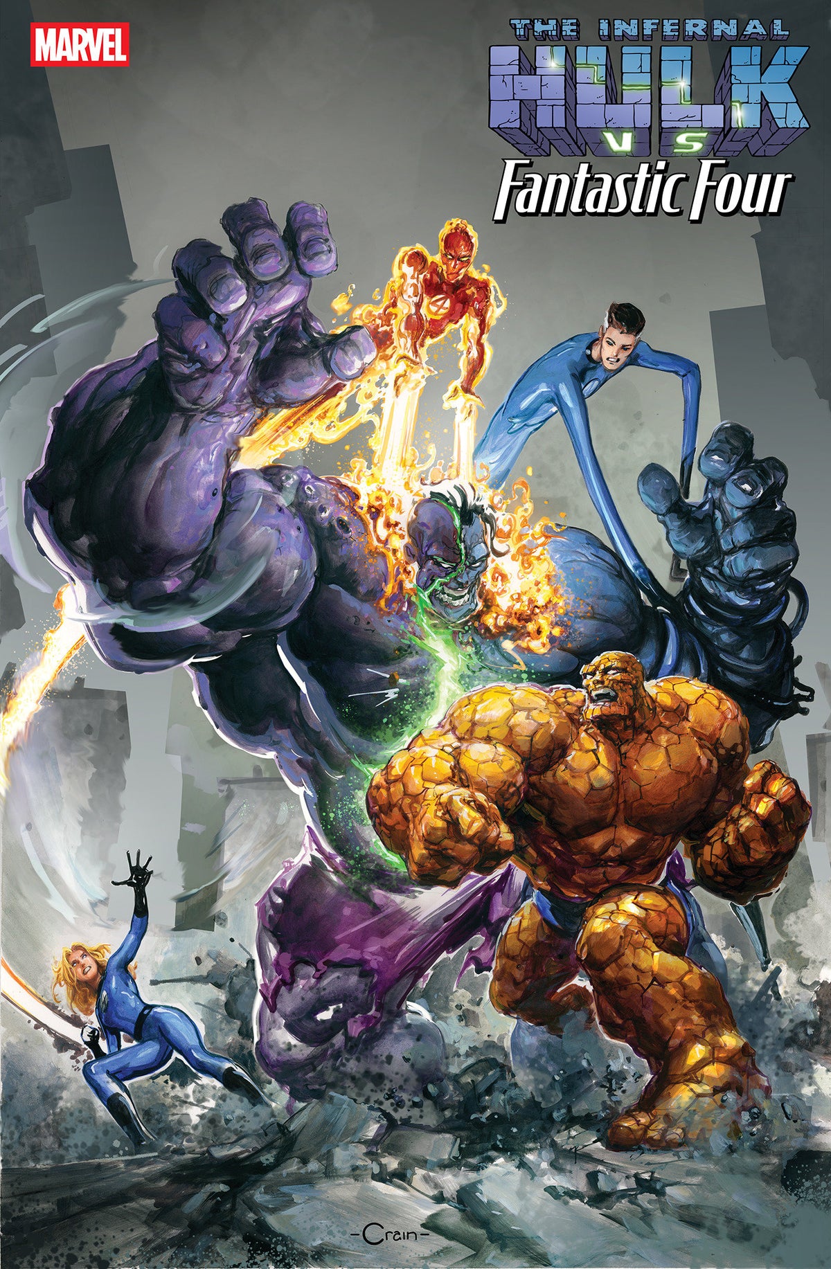 INFERNAL HULK VS. FANTASTIC FOUR #1 - Clayton Crain Variant