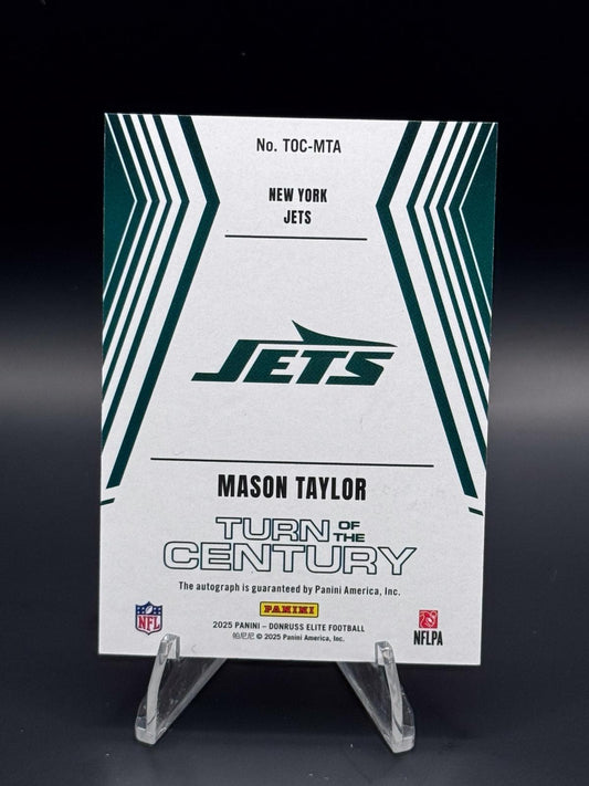 2025 Donruss Elite Mason Taylor Turn of the Century Auto Black Gold #TOC-MTA /25