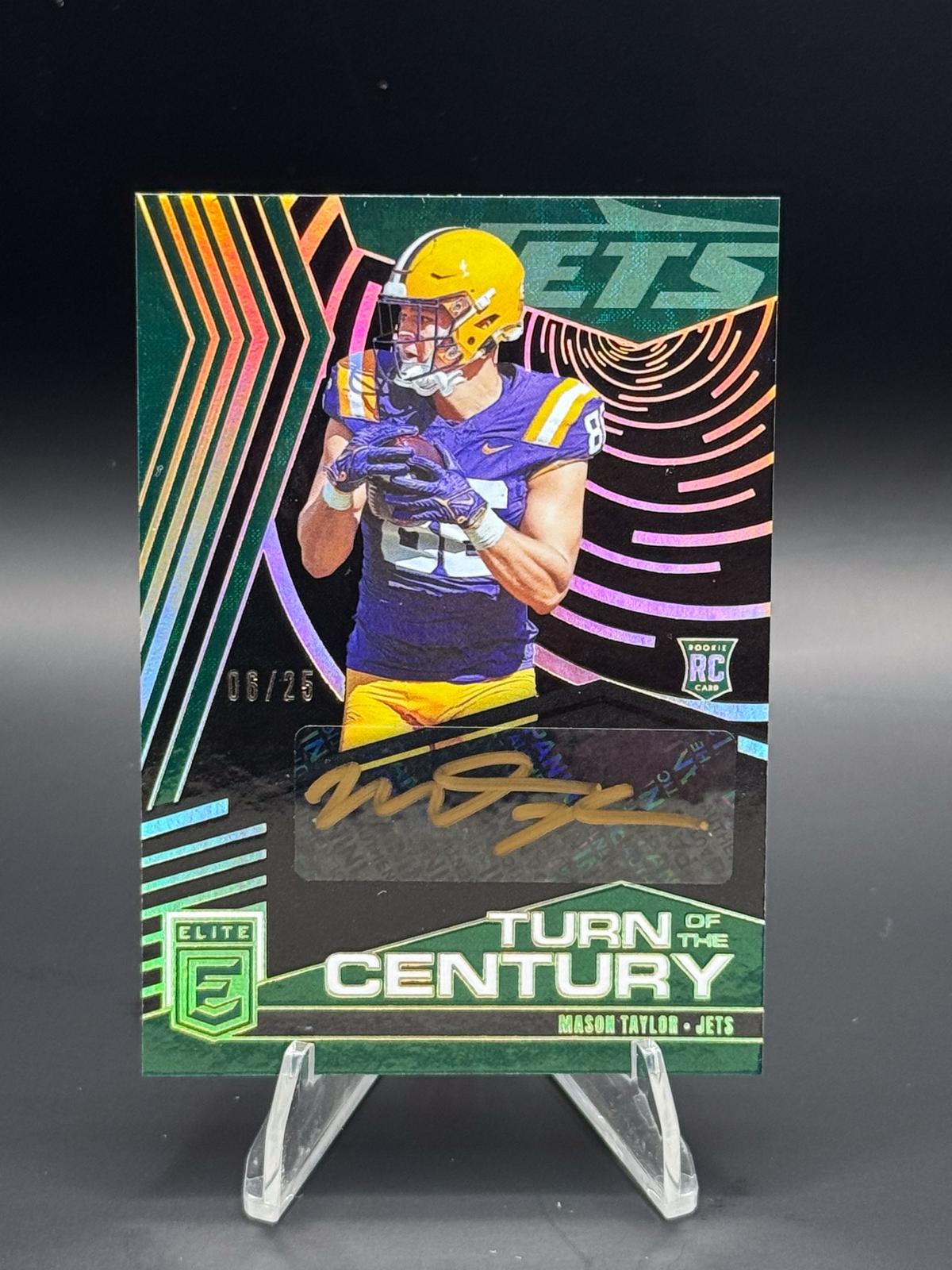 2025 Donruss Elite Mason Taylor Turn of the Century Auto Black Gold #TOC-MTA /25