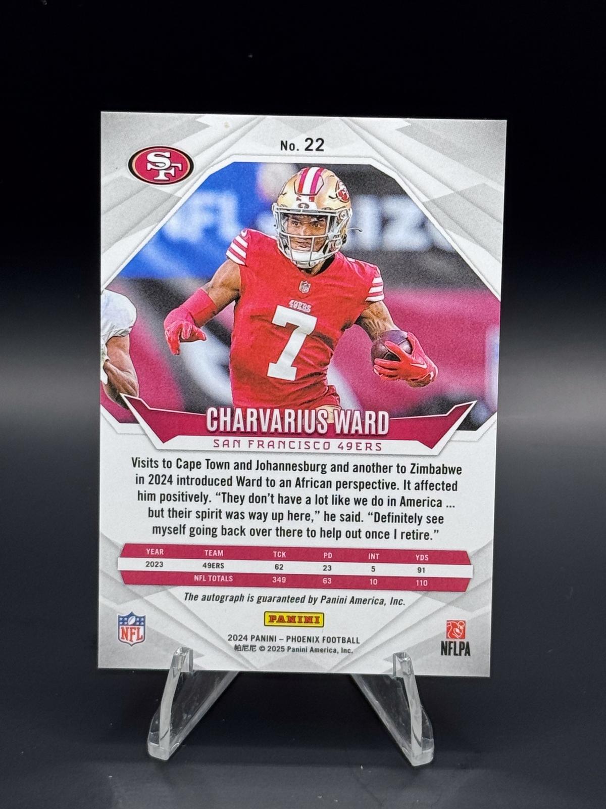 2024 Panini Phoenix #22 Charvarius Ward