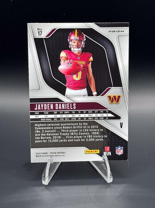 2024 Panini Prizm #17 Jayden Daniels Rookie Variations Silver Prizm