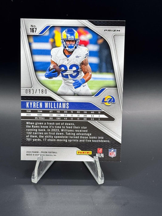 2024 Panini Prizm #167 Kyren Williams Green Wave /180