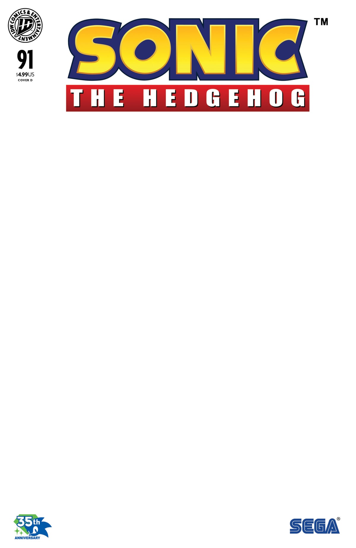 Sonic the Hedgehog #91 - D (Sketch Variant)