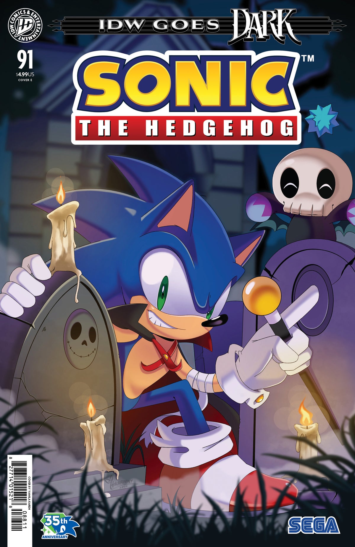 Sonic the Hedgehog #91 - E (Kareh IDW Goes Dark Variant)