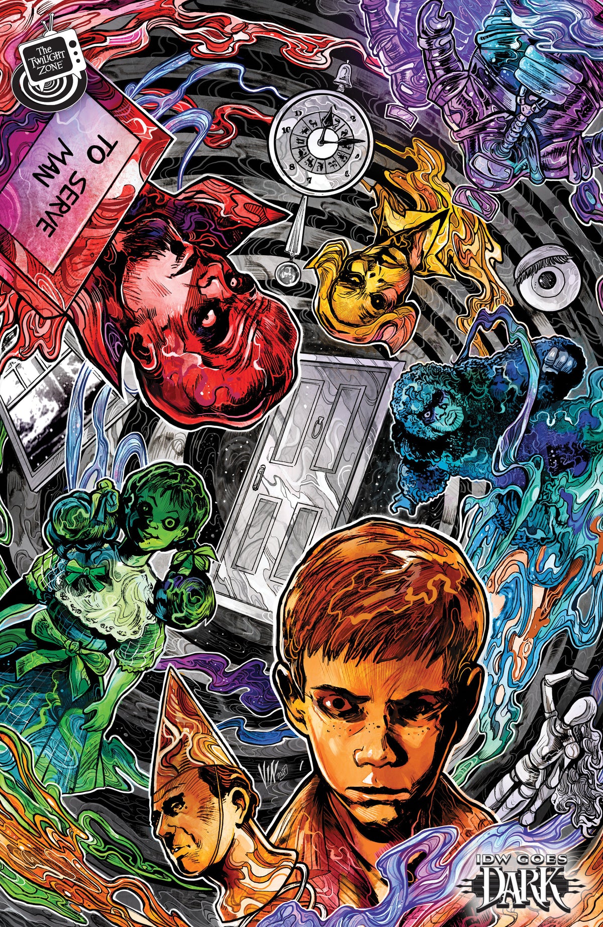 The Twilight Zone #11 - C (Riccardi IDW Goes Dark Variant)