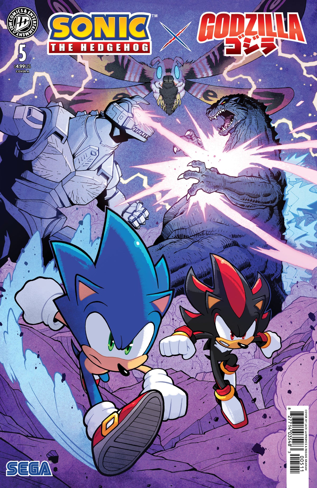 Sonic the Hedgehog x Godzilla #5 - A (Lawrence)