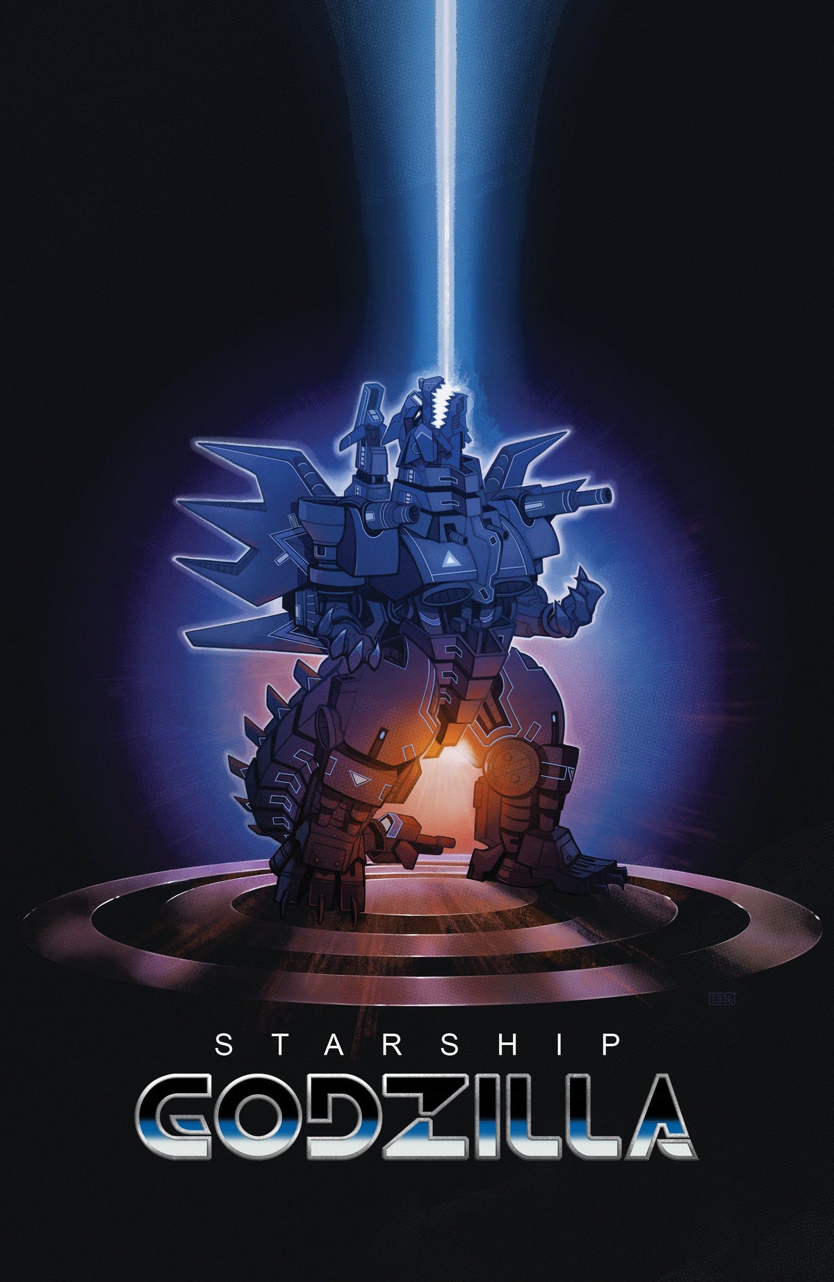 Starship Godzilla: Invasion X [Kai-Sei Era] #4 - B (Beals Movie Homage Cover)