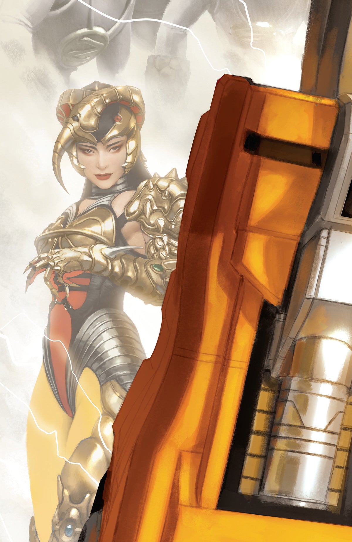 Mighty Morphin Power Rangers (2026) #7 - C Megazord Card Stock Connecting Variant (Full Art, Mercado)