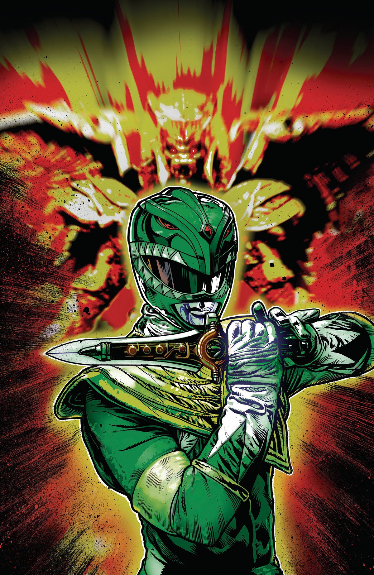 Power Rangers Green #5 - D Foil Variant (Full Art, Harris)